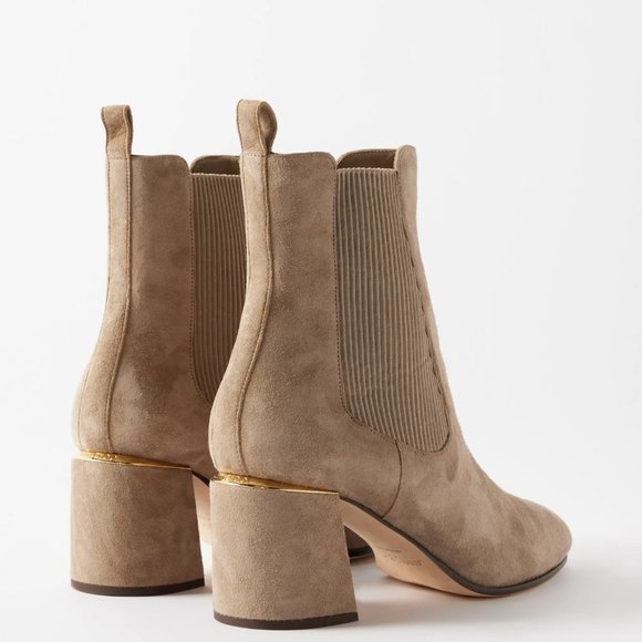 NEW Jimmy Choo Size 42 EU (11 US) Thessaly Suede Chelsea Ankle Boots - Taupe - Picture 5 of 6